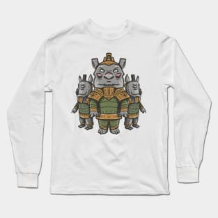 Terracotta Troupe Tales, Chinese Cartoon Style Long Sleeve T-Shirt